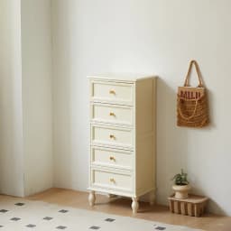 American Vintage Wooden 5-Drawer Dresser 45CM Side Storage Cabinet for Bedroom Multi-Functional Thickened Plywood Organizer