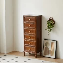 American Vintage Wooden 5-Drawer Dresser 45CM Side Storage Cabinet for Bedroom Multi-Functional Thickened Plywood Organizer