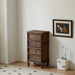 American Vintage Wooden 5-Drawer Dresser 45CM Side Storage Cabinet for Bedroom Multi-Functional Thickened Plywood Organizer
