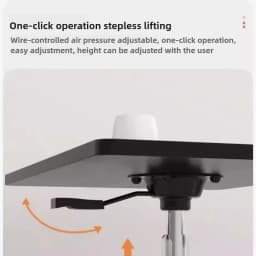 Wooden Portable Small Desk Stable Standing Workstation Height-Adjustable Bedside Desk Durable Laptop Table