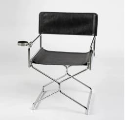MOMO Oil Wax Fabric Minimalist Metal Dining Chair Small Household Foldable Dining Chair Home Reclining Chair