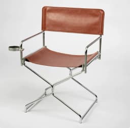MOMO Oil Wax Fabric Minimalist Metal Dining Chair Small Household Foldable Dining Chair Home Reclining Chair
