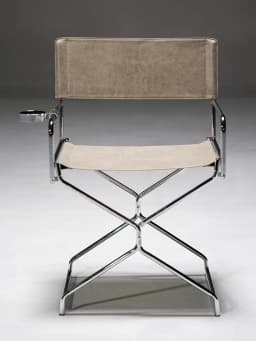 MOMO Oil Wax Fabric Minimalist Metal Dining Chair Small Household Foldable Dining Chair Home Reclining Chair