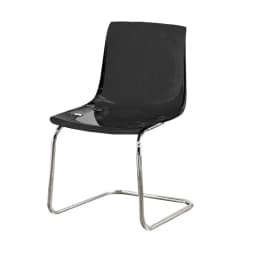 PC Dining Chair Transparent Nordic Armchair Retro Crystal Seat Modern Curved Backrest Stool for Kitchen or Café Use