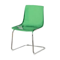 PC Dining Chair Transparent Nordic Armchair Retro Crystal Seat Modern Curved Backrest Stool for Kitchen or Café Use