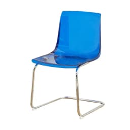 PC Dining Chair Transparent Nordic Armchair Retro Crystal Seat Modern Curved Backrest Stool for Kitchen or Café Use