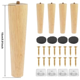 4Pcs Wooden Solid Furniture Legs Oblique/Straight Table Legs Non-slip Chair Sofa Feet Replacement Furniture Feet For Couch Bed