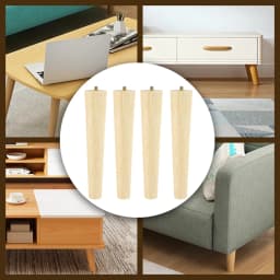 4Pcs Wooden Solid Furniture Legs Oblique/Straight Table Legs Non-slip Chair Sofa Feet Replacement Furniture Feet For Couch Bed