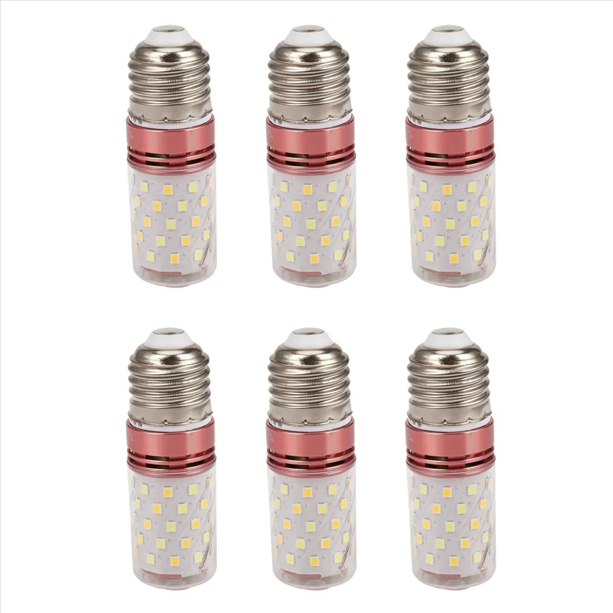 BAAU 6X 3 Color Temperatures Integrated SMD LED Corn Lamp E27 AC85V - 265V Warm White High Light Energy Conservation 12W