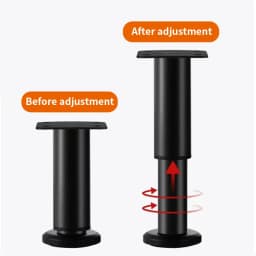 4pcs Adjustable Height Furniture Support Legs, Black Telescopic Table Legs, Used for Tables, Bed Frames, TV Cabinets, Sofas