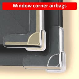 4pcs Window Corner Protector Children Anti-Collision Airbag Self-Adhesive Edging Table Corner Protection Soft Silicone