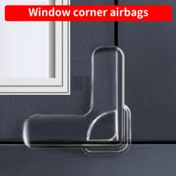 4pcs Window Corner Protector Children Anti-Collision Airbag Self-Adhesive Edging Table Corner Protection Soft Silicone