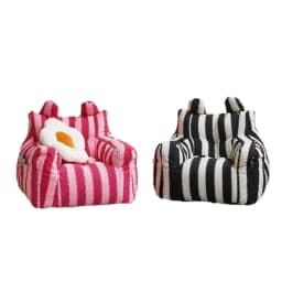 K-Star Dopamine Children's Sofa Plush Mini Lazy Small Sofa Cute Striped Cartoon Seat Bean Bag Baby Sofa Simple Modern Matte Home