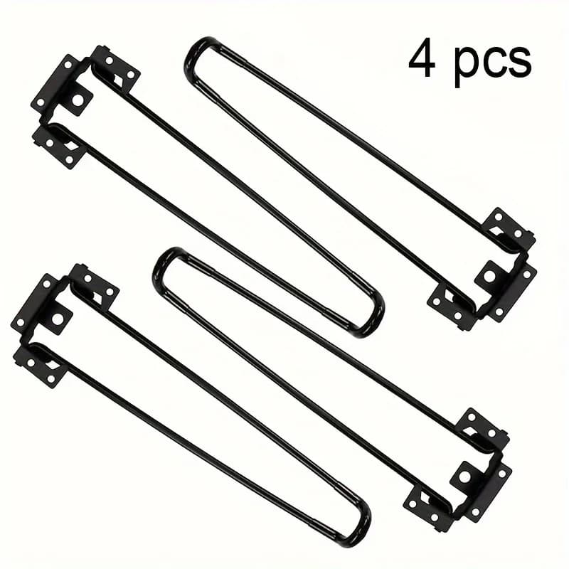 4pcs Foldable Hairpin Legs Metal Folding Table Legs DIY Furniture Legs for Coffee End Tables Side Table Laptop Table Mini Desk