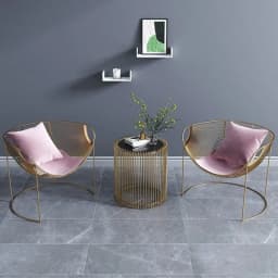 Grid Display Art Chairs Wrought Iron Sofa Modern Simple Nordic Balcony Leisure Recliner Living Room Internet Celebrity Stool
