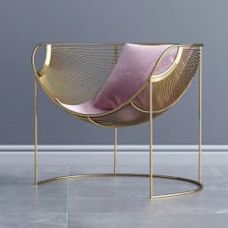 Grid Display Art Chairs Wrought Iron Sofa Modern Simple Nordic Balcony Leisure Recliner Living Room Internet Celebrity Stool