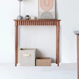 Wood Rectangular Console Table Modern Rustic Minimalist Trendy Console Table Hallway Narrow Console Meuble Wabi Sabi Furniture