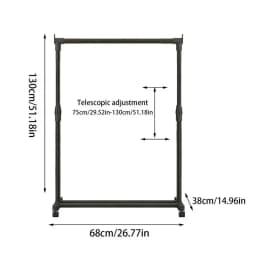 Movable Drying Rack with Wheels, Telescopic Metal Drying Rack, Adjustable Drying Rack for Laundry