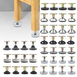4pcs Adjustable Furniture Support Leg Screw-in Base Furniture Adjustable Feet Floor Protector Hardware Leveling Feet Table Chair