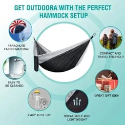 Outdoor Camping Hammock Portable Hammock Beach Backyard Courtyard Hiking Anti Rollover Double Hammock Outdoor Camping Equipment