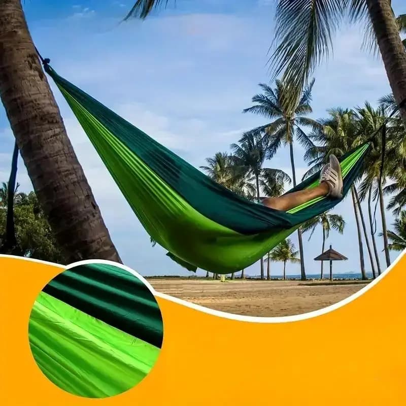 Outdoor Camping Hammock Portable Hammock Beach Backyard Courtyard Hiking Anti Rollover Double Hammock Outdoor Camping Equipment