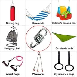 2Pcs Heavy Duty Spring Yoga Garden Hardware Porch Swing Hanging Gym Lawn Replacement Outdoor Hammock Swing Porch Swing Spring
