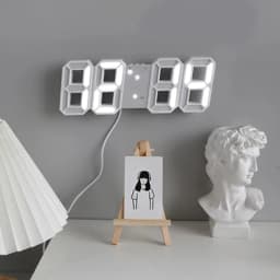 3D LED Digital Clock Wall Decoration Glow Night Mode Decoration for Bedroom Adjustable Electronic Watch Room Decor Aesthetics