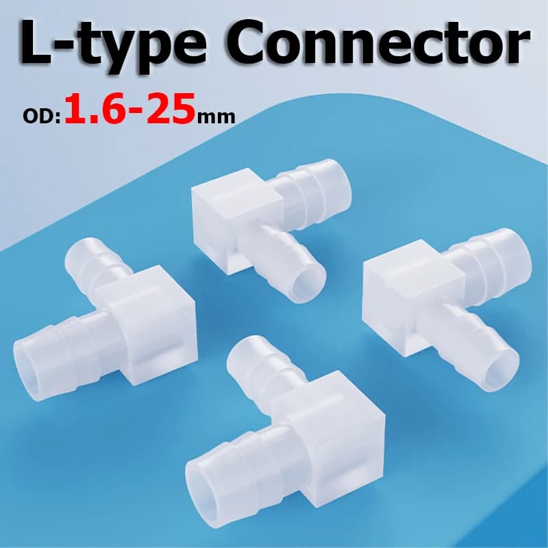 5/10/50pcs plastic bend joint OD 1.6~25mm PP 90 Degree Elbow Connectors Aquarium Fish Tank Pagoda Joint Air Pump Fittings