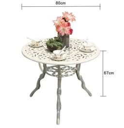 Outdoor Cast Aluminum Tables and Chairs Set Courtyard Garden Urniture Terrace Combination Leisure Metal Round Patio Table p c