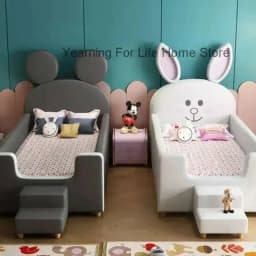 Design Bed White House Cute Kids Children's Black Modern Loft Children Beds Boys Girls Lit Cabane Enfant Furniture For Bedroom