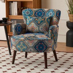 American retro pastoral single sofa living room balcony bedroom jacquard fabric high back lazy sofa tiger chair