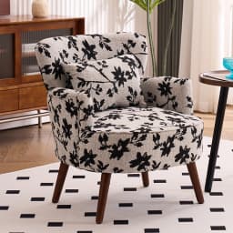 American retro pastoral single sofa living room balcony bedroom jacquard fabric high back lazy sofa tiger chair