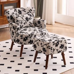 American retro pastoral single sofa living room balcony bedroom jacquard fabric high back lazy sofa tiger chair
