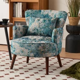 American retro pastoral single sofa living room balcony bedroom jacquard fabric high back lazy sofa tiger chair