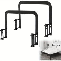 2pcs Adjustable Mattress Grippers - Non-Slip Bed Frame Retainers with Screws & Nuts, Anti-Scratch Smooth Surface Design