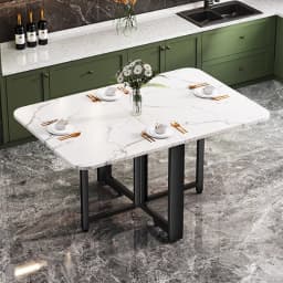 Space Saving Folding Dining Tables Square No Chair Italian Minimalist Dining Tables Thin Modern Mesa Comedor Plegables Furniture