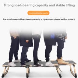 Portable Noiseless Recliner,Foldable Camp Cot, Adjustable Military Bedframe, Office Nap Daybed Essential