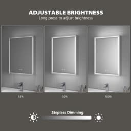 Mirror Cabinet Modern Toilet Storage Washroom Wall Lighted Anti Fog Medicine 500 X 700 Vanity Led Bathroom Mirror Cabinet With L