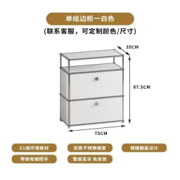 Vintage Module Sideboard Living Room Storage Cabinet Wood Bedroom Stainless Steel Metal Frame Storage Customizable TV Cabinet