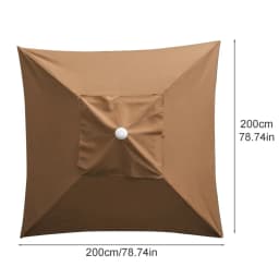 Square Patio Umbrella Polyester Parasol Canopy 2x2m Sunshade Garden Umbrella Home Accessories Anti-UV Outdoor Umbrella Cover