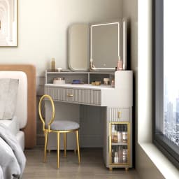 Luxury Solid Wood Dressing Table Corner Modern Triangle Storage Combination Locker Household Makeup Tables Bedroom Furniture