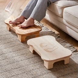Low Bench Living Room Footstool Anti-Slip Wooden Stool for Bathroom Children’s Seat for Home Rustic Entryway Shoe Bench