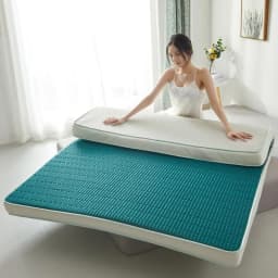 Thai Latex Sponge filling Mattress Floor Mat Foldable Slow Rebound Tatami Cover Bedspreads Thicken Twin King Queen Full Size