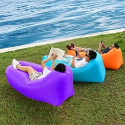 Recliner Air Lazy Inflatable Sofa Bag, Portable Camping Sofa Mattress, Music Festival Recliner