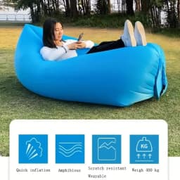 Recliner Air Lazy Inflatable Sofa Bag, Portable Camping Sofa Mattress, Music Festival Recliner