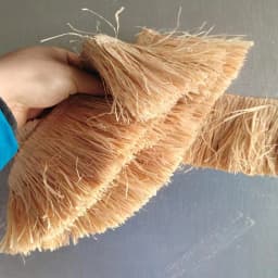 Natural Raffia Straw Tassel Grass Trim Garland Ornament for Wedding Party Living Room Bedroom - Background Decorations