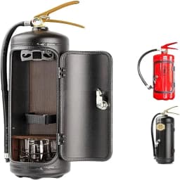 Creative Portable Liquor Cabinet Metal Red/Black Liquor Cabinet Fire Extinguisher Storage System Bar