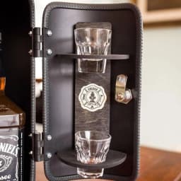 Creative Portable Liquor Cabinet Metal Red/Black Liquor Cabinet Fire Extinguisher Storage System Bar