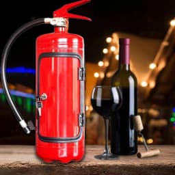 Creative Portable Liquor Cabinet Metal Red/Black Liquor Cabinet Fire Extinguisher Storage System Bar