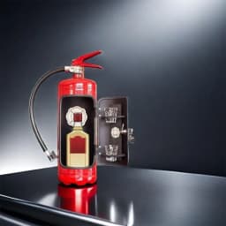 Creative Portable Liquor Cabinet Metal Red/Black Liquor Cabinet Fire Extinguisher Storage System Bar